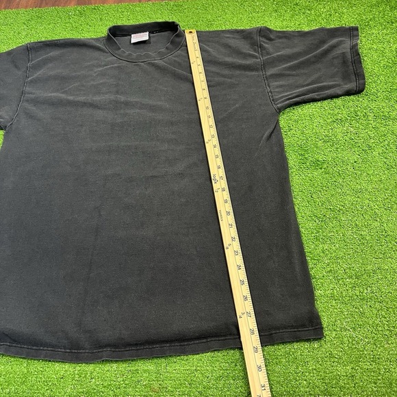 Vintage Single Stitch Heavy Cotton T-shirts (2) LG 90s Pluma Red & Black Solid - Picture 11 of 12